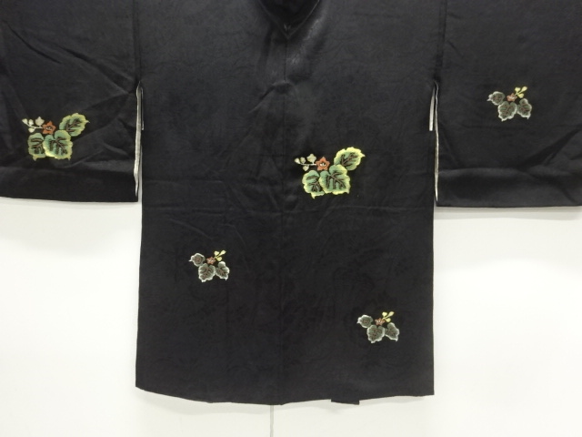 JAPANESE ANTIQUE HAORI / TAISHO ROMAN STYLE / MON KINSHA / URUSHI / WOVEN PAULOWNIA